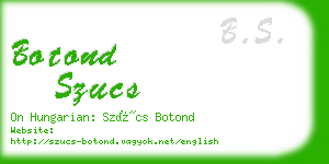 botond szucs business card